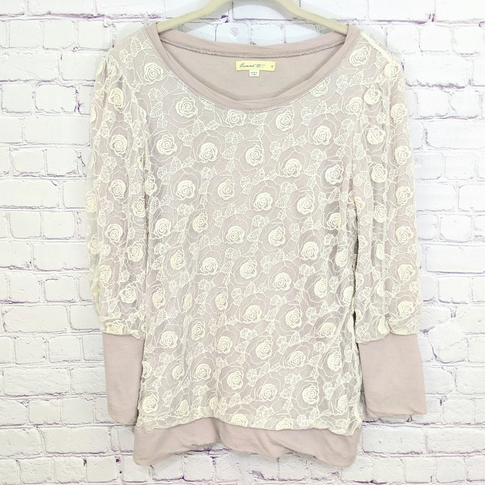 Anthro. Comme Toi Lace Top